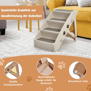 Costway Σκάλα Κατοικιδίων με 4 Σκαλοπάτια και Αντιολισθητική Επιφάν... Costway Σκάλα Κατοικιδίων με 4 Σκαλοπάτια και Αντιολισθητική Επιφάν...