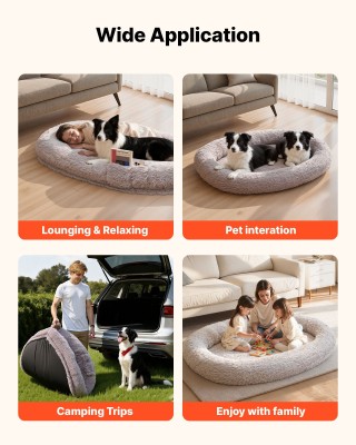 VEVOR Ορθοπεδικό Ανθρώπινο Κρεβάτι για Κατοικίδια με Αφρό Μνήμης, 1...