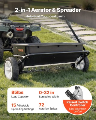 VEVOR Ρυμουλκούμενος Διανομέας Λιπάσματος με Ακίδες Αερισμού για Γκ... VEVOR Ρυμουλκούμενος Διανομέας Λιπάσματος με Ακίδες Αερισμού για Γκ...