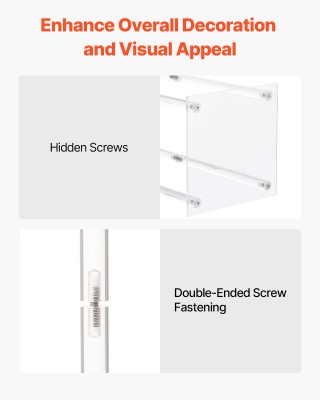 VEVOR Σετ 10 Κυλινδρικών Βάσεων Λουλουδιών με Ακρυλικό, 50cm HLHJLF...