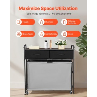 VEVOR Τρόλεϊ Ρούχων με Διαχωριστές, Συρτάρια, Γάντζους και Ρόδες XY... VEVOR Τρόλεϊ Ρούχων με Διαχωριστές, Συρτάρια, Γάντζους και Ρόδες XY...