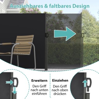 Costway Πτυσσόμενο Ανεμοφράχτης Αλουμινίου για Μπαλκόνι 300x18x160... Costway Πτυσσόμενο Ανεμοφράχτης Αλουμινίου για Μπαλκόνι 300x18x160...