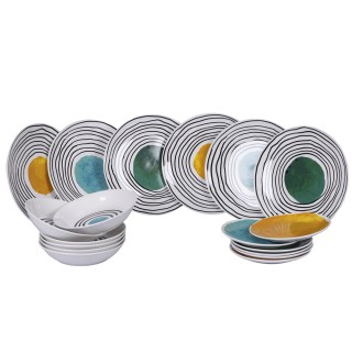 Villa DEste Σετ πιάτων 18 τεμαχίων πορσελάνης για 6 άτομα τραπέζι ... Villa DEste Σετ πιάτων 18 τεμαχίων πορσελάνης για 6 άτομα τραπέζι ...