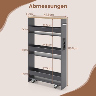 Costway Καροτσάκι αποθήκευσης 13 εκ., 4 επιπέδων, με σταθμό φόρτιση... Costway Καροτσάκι αποθήκευσης 13 εκ., 4 επιπέδων, με σταθμό φόρτιση...