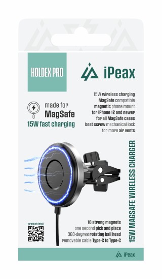 iPEAX Ασύρματη Φόρτιση Αυτοκινήτου Βάση Holdex Pro Μαύρο 8595217492226 iPEAX Ασύρματη Φόρτιση Αυτοκινήτου Βάση Holdex Pro Μαύρο 8595217492226