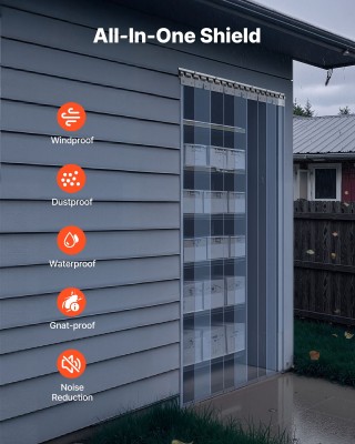 VEVOR Διαφανής Πλαστική Κουρτίνα PVC 2.1μ Ύψος x 1.8μ Πλάτος x 2 χι... VEVOR Διαφανής Πλαστική Κουρτίνα PVC 2.1μ Ύψος x 1.8μ Πλάτος x 2 χι...