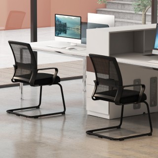 Costway Αναπνεύσιμη Καρέκλα Συνεδριάσεων με Διχτυωτή Πλάτη και Εργο...