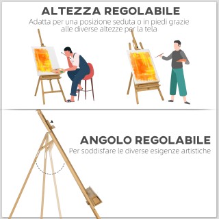 Vinsetto Πτυσσόμενο καβαλέτο ζωγραφικής σε οξιά με ρυθμιζόμενο ύψος... Vinsetto Πτυσσόμενο καβαλέτο ζωγραφικής σε οξιά με ρυθμιζόμενο ύψος...