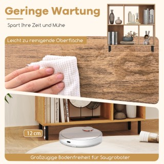 Costway Δίπατη Βιβλιοθήκη με Μεταλλικά Πόδια και Κιτ Προστασίας από...