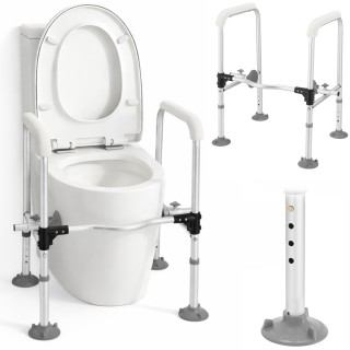 BAKAJI Μπάρες Ασφαλείας Αλουμινίου για Τουαλέτα για Ηλικιωμένους κα...