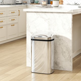 HOMCOM Κάδος Απορριμμάτων 30L με Αισθητήρα για Αυτόματο Άνοιγμα και...