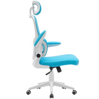 BAKAJI Καρέκλα Γραφείου από Αντιιδρωτικό Ύφασμα Μπλε Λευκό Περιστρ... BAKAJI Καρέκλα Γραφείου από Αντιιδρωτικό Ύφασμα Μπλε Λευκό Περιστρ...