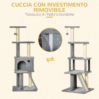 PawHut Δέντρο για γρατζούνισμα πολλαπλών επιπέδων με σπιτάκι, σκάλα... PawHut Δέντρο για γρατζούνισμα πολλαπλών επιπέδων με σπιτάκι, σκάλα...