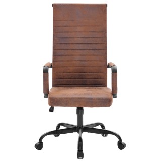 BAKAJI Βιομηχανική Καρέκλα Γραφείου από Συνθετικό Δέρμα με Περιστρε...