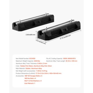 VEVOR Κιτ Βάσης Δαπέδου για Κλιματιστικά 9000-36000 BTU Αντιδονητικ...