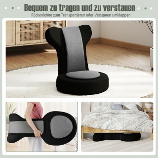 Costway Πολυθρόνα Δαπέδου με Ρυθμιζόμενο Κεφάλι & Πλάτη, Μαξιλάρια ...