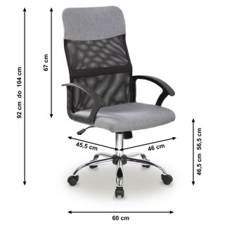 Περιστρεφόμενη Καρέκλα Γραφείου με Διχτυωτή Πλάτη Γκρι 8267M-Grey M... Περιστρεφόμενη Καρέκλα Γραφείου με Διχτυωτή Πλάτη Γκρι 8267M-Grey M...