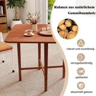 Τετράγωνο Ξύλινο Τραπέζι Φαγητού για 2-4 Άτομα με Αναδιπλούμενες Πρ... Τετράγωνο Ξύλινο Τραπέζι Φαγητού για 2-4 Άτομα με Αναδιπλούμενες Πρ...