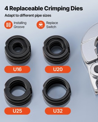 VEVOR Σετ Υδραυλικής Πρέσας Σωλήνων για Επισκευές & Εγκαταστάσεις (... VEVOR Σετ Υδραυλικής Πρέσας Σωλήνων για Επισκευές & Εγκαταστάσεις (...