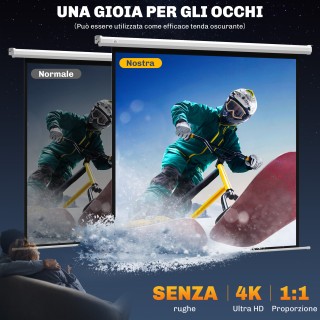 HOMCOM Μηχανοκίνητη Οθόνη Προβολέα 92 ιντσών με Τηλεχειριστήριο, α... HOMCOM Μηχανοκίνητη Οθόνη Προβολέα 92 ιντσών με Τηλεχειριστήριο, α...