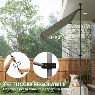 Outsunny Τέντα Ηλίου 2x1.2 μ με Ρυθμιζόμενα Υποστηρίγματα και Μανιβ... Outsunny Τέντα Ηλίου 2x1.2 μ με Ρυθμιζόμενα Υποστηρίγματα και Μανιβ...