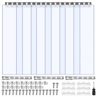VEVOR Διαφανείς Πλαστικές Κουρτίνες από PVC, 2μ x 0.9μ x 2mm, 6 Τεμ... VEVOR Διαφανείς Πλαστικές Κουρτίνες από PVC, 2μ x 0.9μ x 2mm, 6 Τεμ...
