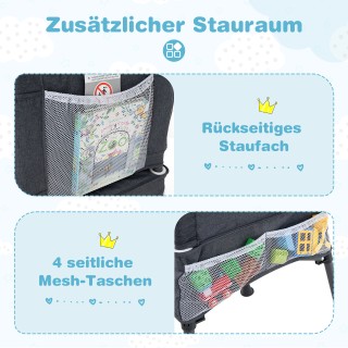 Costway Πτυσσόμενο Παιδικό Καρεκλάκι με Ρυθμιζόμενο Δίσκο & Τσάντα ...