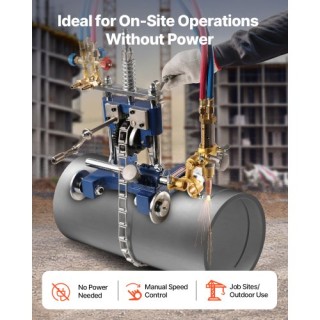 VEVOR Φορητή Μηχανή Κοπής Αερίου Σωλήνων CG2-11Y (0°-45°, Πάχος 0.2...