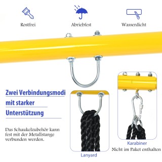 Costway Μεταλλική Κούνια με Ρυθμιζόμενα Σχοινιά και Ανθεκτική Κατασ... Costway Μεταλλική Κούνια με Ρυθμιζόμενα Σχοινιά και Ανθεκτική Κατασ...