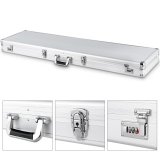 Costway Ασημί κλειδωτή θήκη όπλων και πυρομαχικών 120 x 40 x 15 εκ... Costway Ασημί κλειδωτή θήκη όπλων και πυρομαχικών 120 x 40 x 15 εκ...