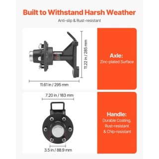 VEVOR Σετ Τροχών Αξόνων Αποστολής με 6 Εξογκώματα, Διάστασης 11.22 ... VEVOR Σετ Τροχών Αξόνων Αποστολής με 6 Εξογκώματα, Διάστασης 11.22 ...