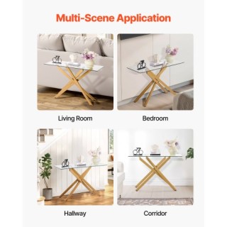 VEVOR Γυάλινο Τραπεζάκι Καφέ με Μεταλλική Βάση και Διασταυρούμενα Π... VEVOR Γυάλινο Τραπεζάκι Καφέ με Μεταλλική Βάση και Διασταυρούμενα Π...