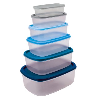 Galileo Σετ 6 δοχείων διατήρησης φρεσκάδας με καπάκι και δυνατότητα...