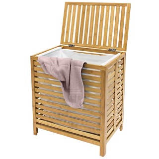 BAKAJI Καλάθι Άπλυτων Ρούχων από Μπαμπού και Ύφασμα 50x35x60εκ - Κα... BAKAJI Καλάθι Άπλυτων Ρούχων από Μπαμπού και Ύφασμα 50x35x60εκ - Κα...