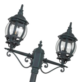 BAKAJI Κλασικό Βικτωριανό Φανάρι Κήπου με 2 Φανάρια από Πράσινο Αλο...