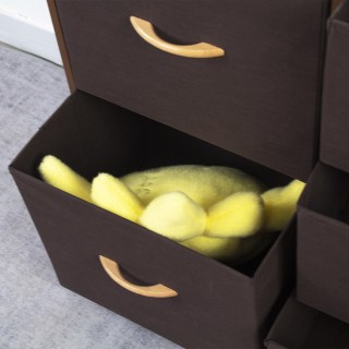 BAKAJI Κομψή Συρταριέρα με 5 Συρτάρια 71,5x80x29εκ με Ύφασμα Ανοιχτ...