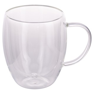 Villa dEste Home Κούπα 370 ml με Λαβή σε Επενδυμένο Βοροπυριτικό Γυ...