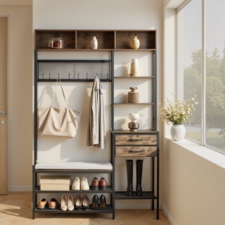 VEVOR Πολυλειτουργικό Έπιπλο Εισόδου, Κρεμάστρα-Παπουτσοθήκη με Πάγ...