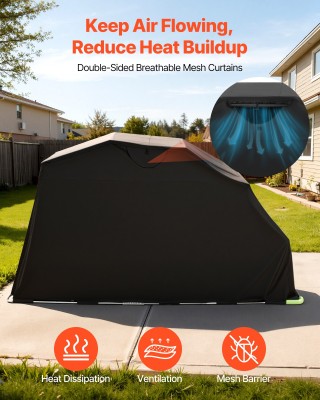 VEVOR Καταφύγιο Μοτοσυκλέτας με Κλείδωμα Ασφαλείας, Ανθεκτική Καλύψ... VEVOR Καταφύγιο Μοτοσυκλέτας με Κλείδωμα Ασφαλείας, Ανθεκτική Καλύψ...