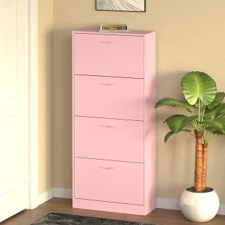 BAKAJI  Ντουλάπα παπουτσιών 4 φύλλων με ράφια διπλού βάθους και λαβ...