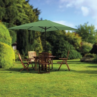 Galileo Πράσινη ομπρέλα κήπου 300 x h 236 cm από ανθρακούχο χάλυβα ...