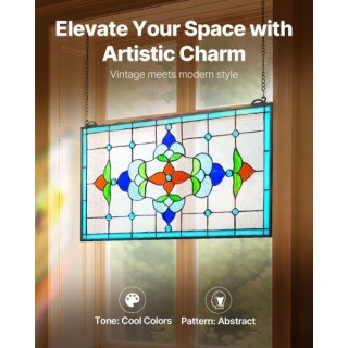 VEVOR Βιτρό Κρεμαστό Τζάμι Tiffany με Αλυσίδα 26 x 16 Ίντσες HXFXCS... VEVOR Βιτρό Κρεμαστό Τζάμι Tiffany με Αλυσίδα 26 x 16 Ίντσες HXFXCS...