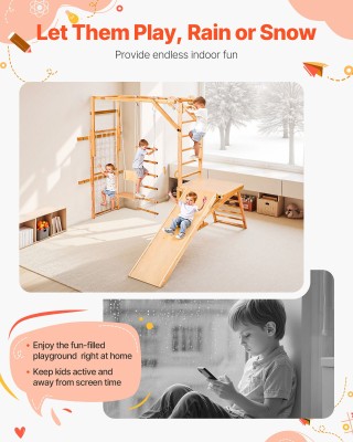 VEVOR Ξύλινη Εσωτερική Παιδική Χαρά 8 σε 1 Montessori με Τσουλήθρα,... VEVOR Ξύλινη Εσωτερική Παιδική Χαρά 8 σε 1 Montessori με Τσουλήθρα,...