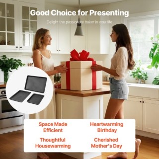 VEVOR Σετ Ταψιών Ψησίματος 3 Τεμαχίων Αντικολλητικό από Ανθρακοχάλυ...