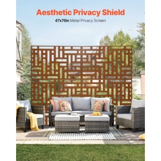 VEVOR Μεταλλικό Πάνελ Ιδιωτικότητας 47 x 76 Καφέ Εξωτερικού Χώρου D... VEVOR Μεταλλικό Πάνελ Ιδιωτικότητας 47 x 76 Καφέ Εξωτερικού Χώρου D...