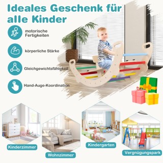 Costway  4 σε 1 Αναρριχητική Αψίδα με Αποσπώμενο Κάθισμα για Κούνια...