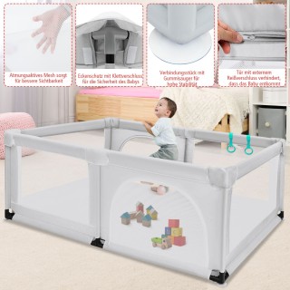 Costway  Παιδικό Πάρκο Ασφαλείας με Πολύχρωμες Μπάλες και Αντιολισθ...