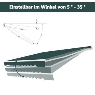 Costway Πτυσσόμενη Πράσινη Τέντα Μπάλκονι με Μανιβέλα 360 x 300 cm ... Costway Πτυσσόμενη Πράσινη Τέντα Μπάλκονι με Μανιβέλα 360 x 300 cm ...