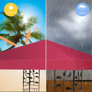 Costway Ανθεκτική Τέντα Σκίασης 300 cm x 300 cm για Κιόσκια - Διαθ... Costway Ανθεκτική Τέντα Σκίασης 300 cm x 300 cm για Κιόσκια - Διαθ...