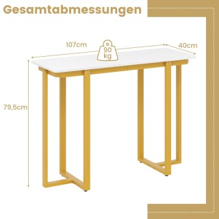 Costway Στενός Μοντέρνος Κονσόλα Εισόδου με Μαροπιέ οπτική - 107 x ...